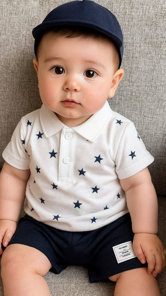 Conjunto Shor y Camisa Estrellas