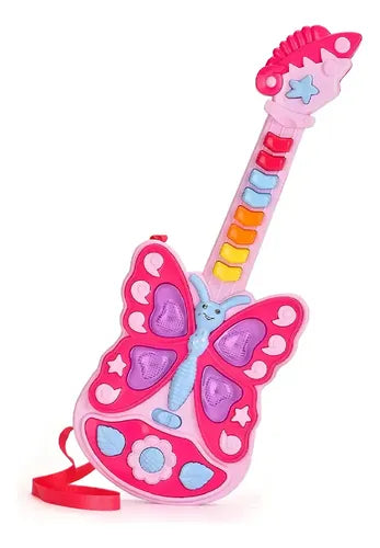 Guitarra Musical de Mariposa Rock Guitar con Luces y Sonidos