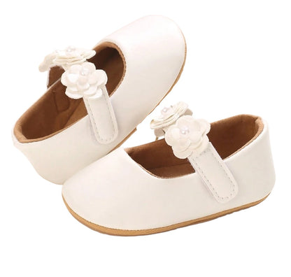Zapato blanco con florecitas tipo Mary Jane para bebé - foto 2