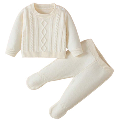 Conjunto de punto unisex Bonbon marfil para bebé - foto 3