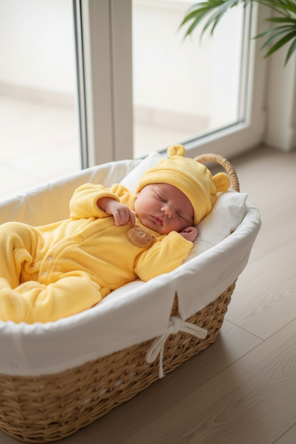 Mameluco amarillo osito con gorrito para bebé - foto 6