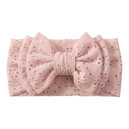 Diadema Bebé con Moño Calado